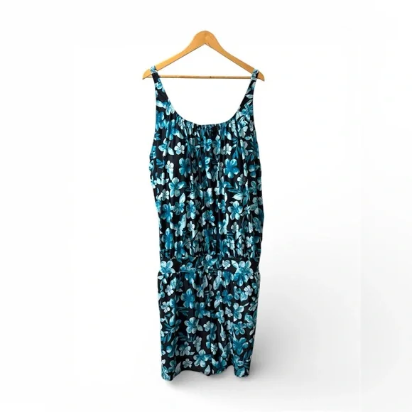 BloomChic Tropical Flower Print Pockets One-Piece Swimsuit. Size 30 - Picture 6 of 15